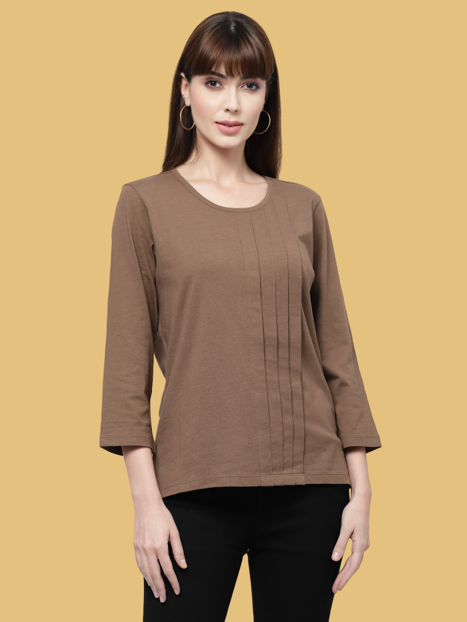 Flawless Women Casual Brown Top | BROWNEY Being Flawless