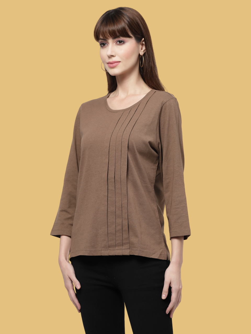 Flawless Women Casual Brown Top | BROWNEY Being Flawless