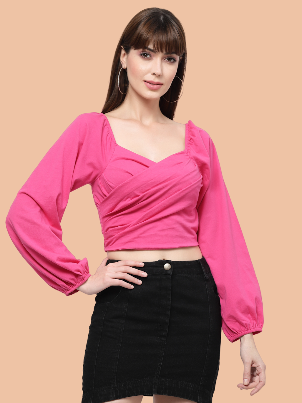 Flawless Women Stylish Pink Crop Top | OVERLAP Being Flawless
