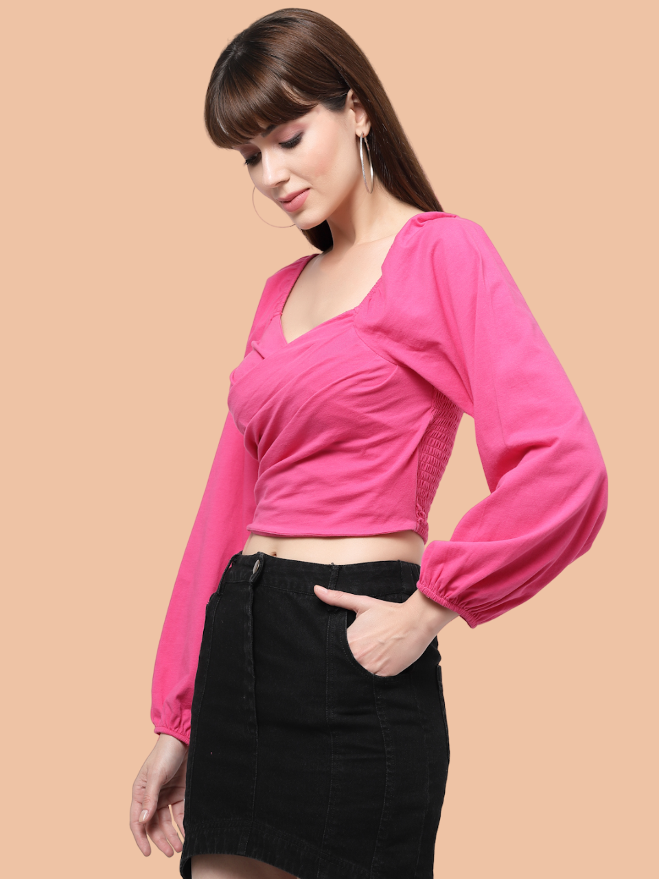 Flawless Women Stylish Pink Crop Top | OVERLAP Being Flawless