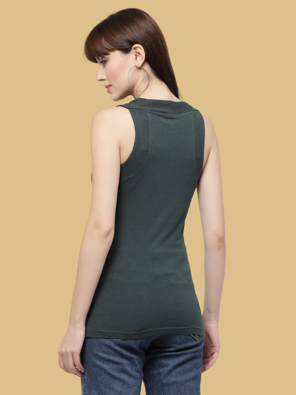 Flawless Women Green Tank Top Being Flawless