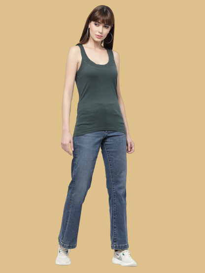 Flawless Women Green Tank Top Being Flawless